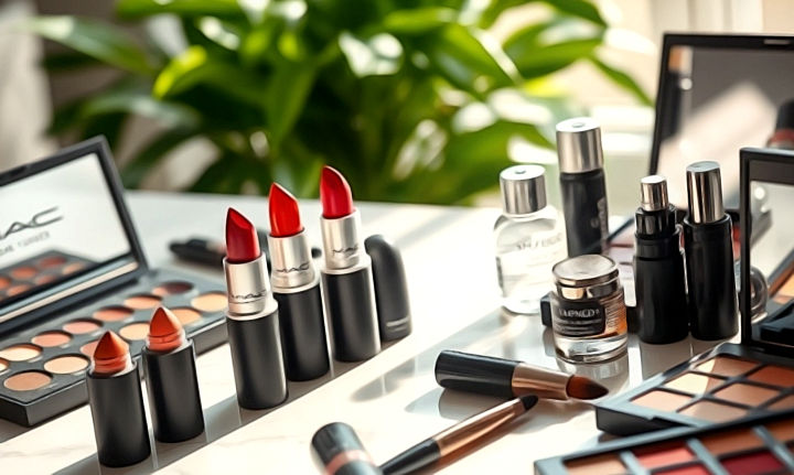 Various brands of makeup