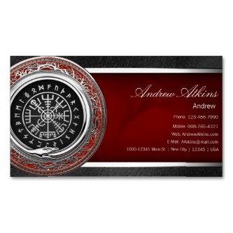 [001] Vegvisir - Viking Silver Magic Runic Compass  Magnet