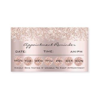 100 Appointment Reminder Cards Makeup Lash Rose