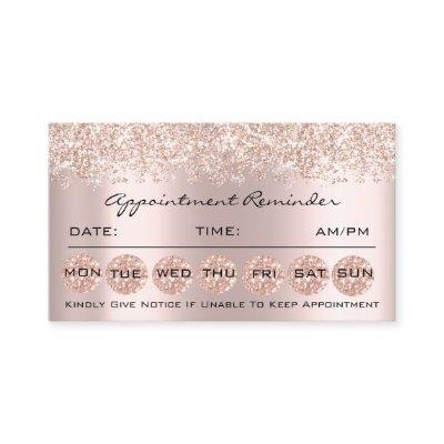 100 Appointment Reminder Cards Makeup Lash Rose