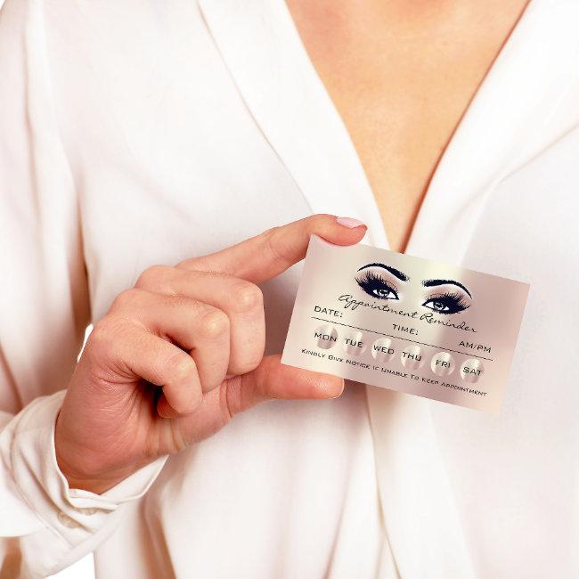100 Appointment Reminder Cards Makeup Lashes SPA