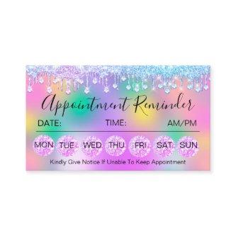 100 Appointment Reminder Drip Pink  Holograph1