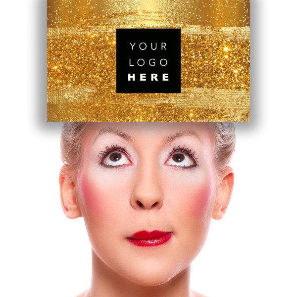 100 Custom Logo QRCODE Gold Glitter Glitter Makeup