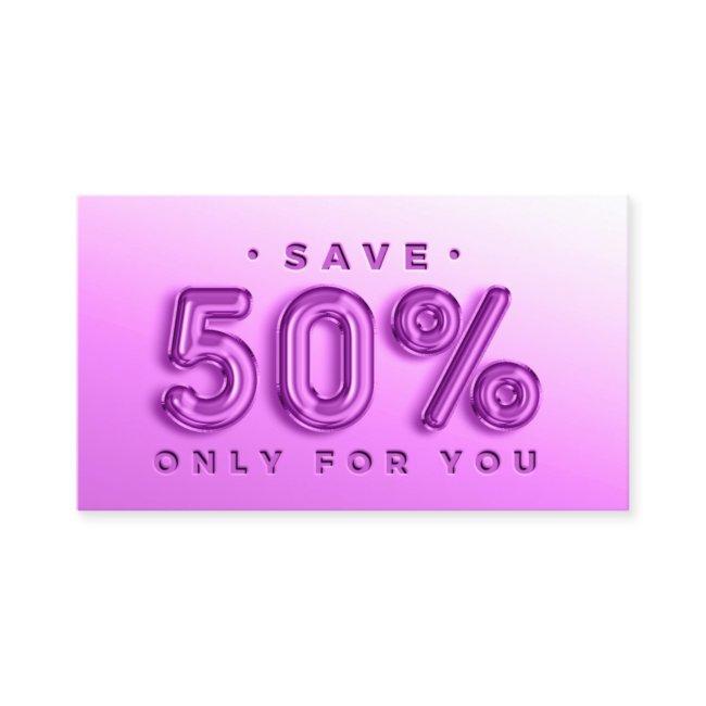 100 INSERT QR CODE 50%OFF DISCOUNT LOGO PINKY