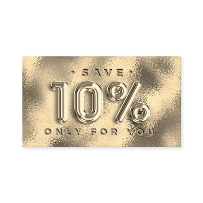 100 INSERT QRCODE 10%OFF Custom Logo Gold Glass
