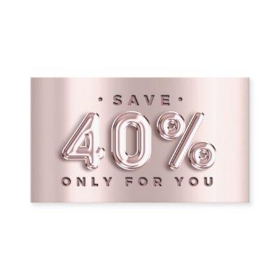 100 INSERT QRCODE 40%OFF Custom Logo Rose Blush