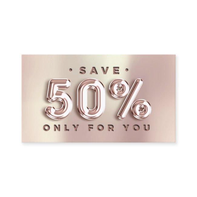 100 INSERT QRCODE 50%OFF Custom Logo Rose Pink