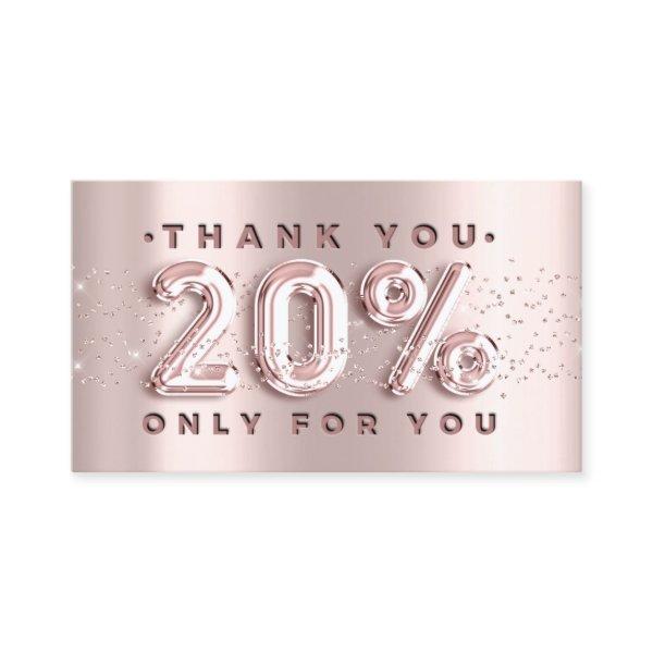 100 Logo QRCODE 20%OFF Code Rose Glitter Pink