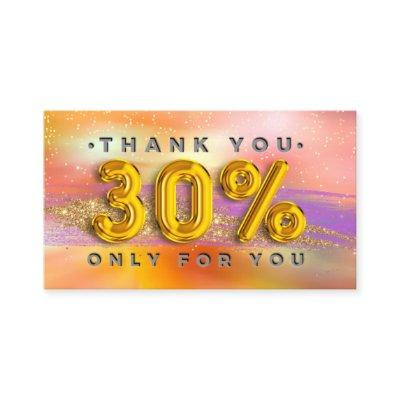 100  Logo QRCODE 30%OFF Code Gold Holographic