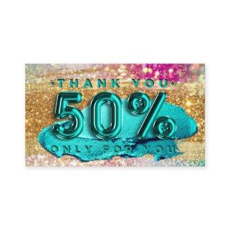 100 Logo QRCODE 50%OFF Code Gold Glitter Holograph