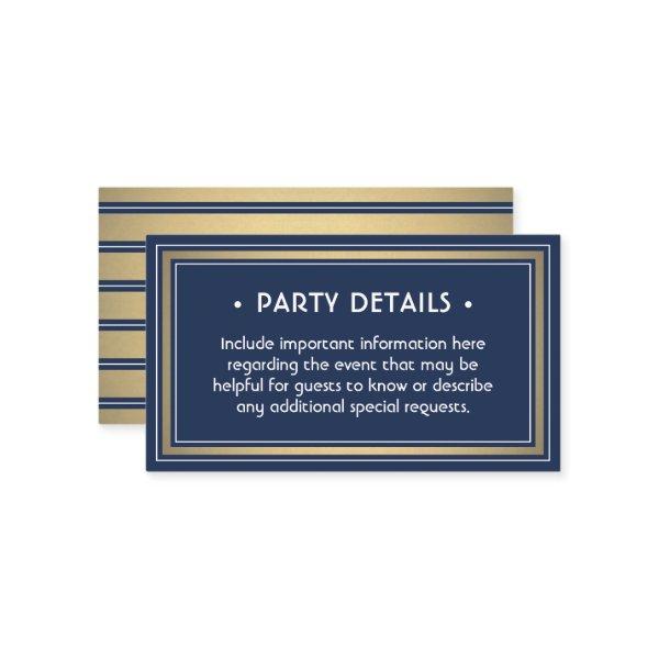 100 Pack Details Enclosure Elegant Navy Blue Gold