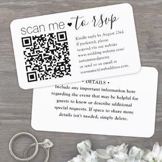 100 Pack QR Code RSVP & Details Wedding Enclosure