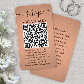 100 Pack QR Code RSVP Faux Copper Foil Enclosure