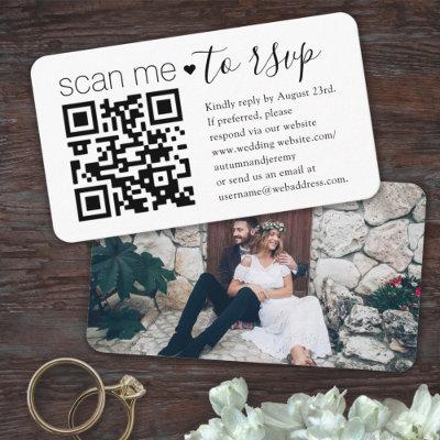 100 Pack QR RSVP Wedding Website Photo Enclosure