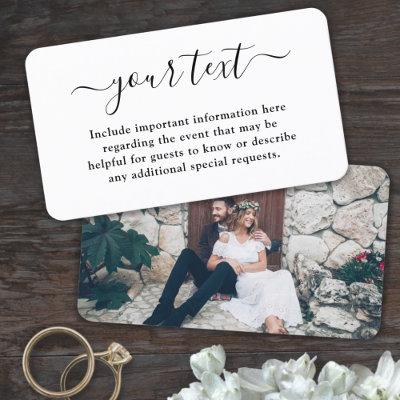 100 Pack Simple Script & Photo Wedding Enclosure