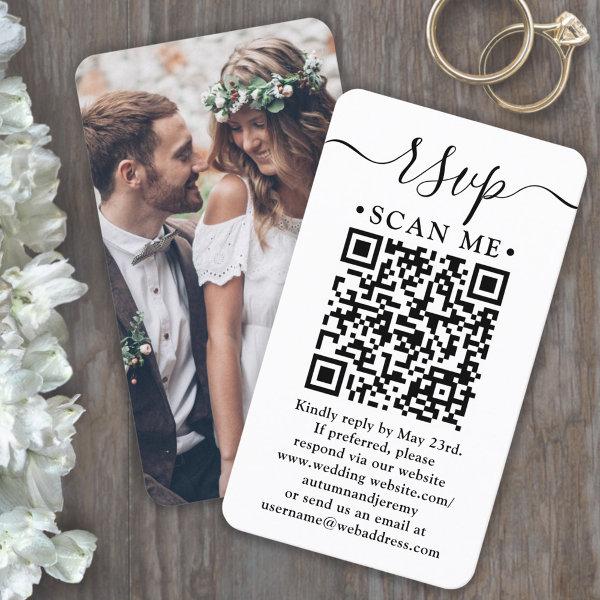 100 Pack Wedding Website QR RSVP Photo Enclosure