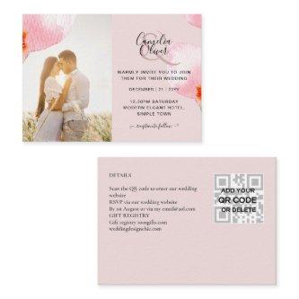 100 x MINI Photo Wedding Invite QR Code Details