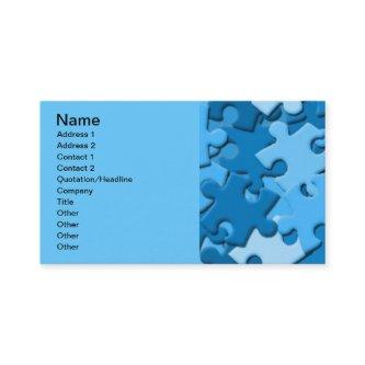 103005-puzzle Dark Light Blues Jigsaw Puzzle Piece