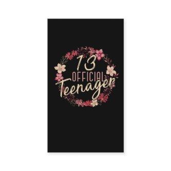 13th Birthday Flower 2008 Official Teenager Girl