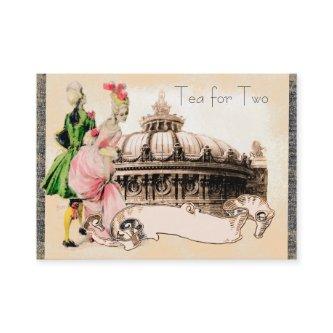 18th Century Couple with the Paris Opera House