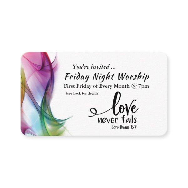 1 Corinthians 13:7 Love Never Fails Church Event