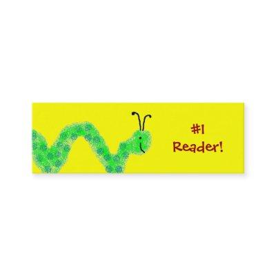 #1 Reader Bookworm Bookmark Mini