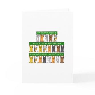 1 Year Work Anniversary for Employee Card