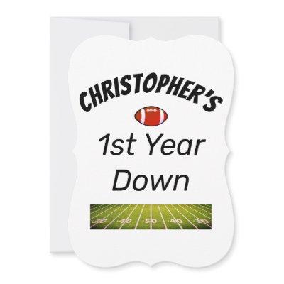 1st year down Football Boy's Birthday