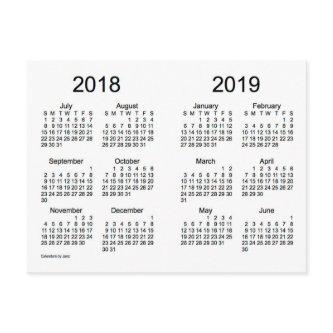 2018-2019 School Year Mini Calendar by Janz Postcard