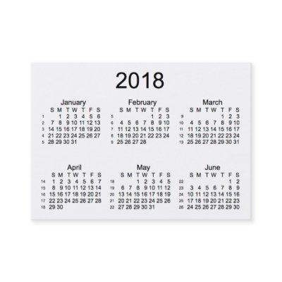 2018 White 52 Week Calendar by Janz