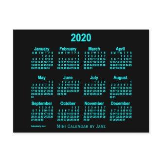 2020 Neon Blue Mini Calendar by Janz Postcard