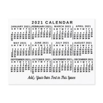 2021 Calendar (See Description for New Version)  Postcard