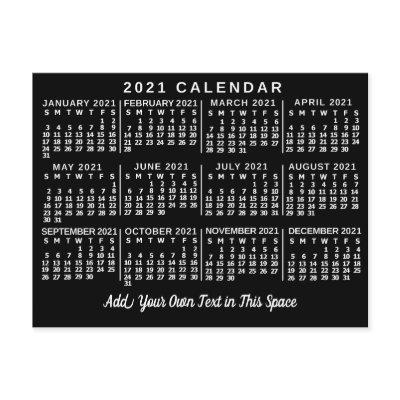 2021 Calendar (See Description for New Version) Postcard