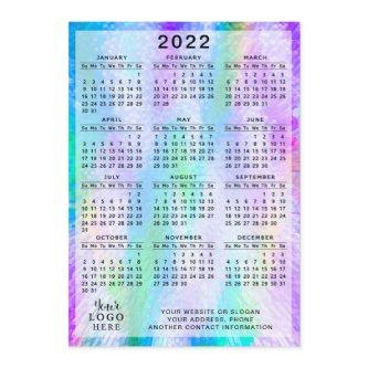 2022 Calendar Colorful Iridescent Holographic Program