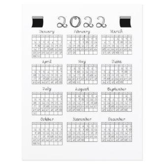 2022 Calendar Fabric Font Bolts Textiles