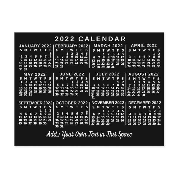 2022 Calendar (See Description for New Version) Postcard