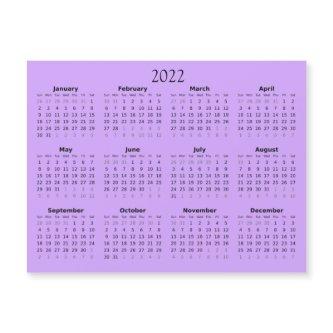 2022 Mini Calendar Magnetic Invitation