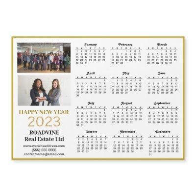 2023 Calendar Business Photo Modern Magnetic Card