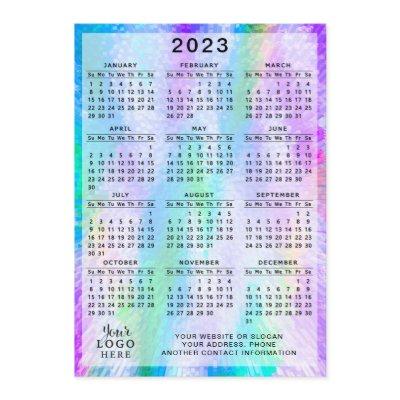 2023 Calendar Colorful Iridescent Holographic Program