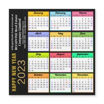 2023 Calendar Modern Simple Corporate Magnet Card