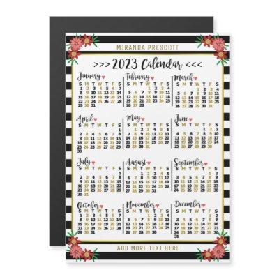 2023 Calendar (See Description for Newest Version) Magnetic Invitation