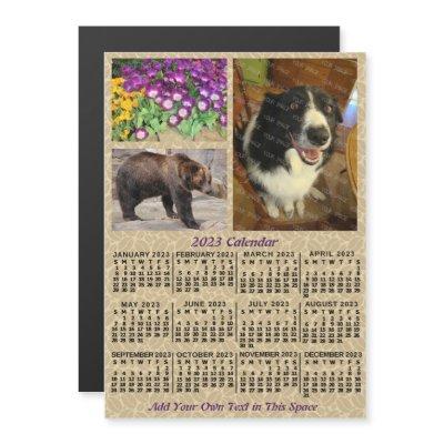 2023 Calendar (See Description for Newest Version) Magnetic Invitation