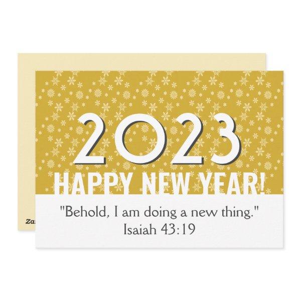 2023 | Gold Snowflakes | Christian NEW YEAR Holiday Card
