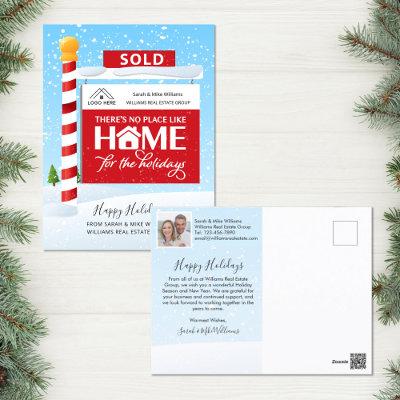 2023 Sold Sign Photo Real Estate Holiday Postcard