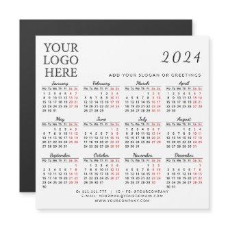 2024 Business Calendar Magnet With Logo Simple