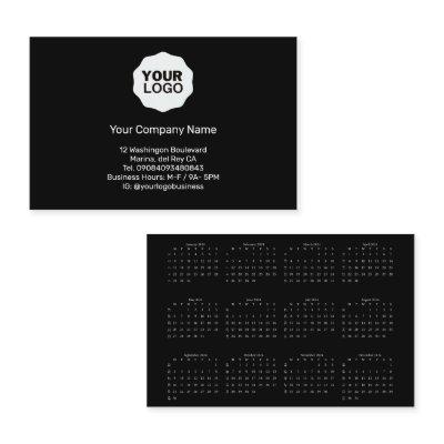 2024 Calendar BLACK Monday Start with ISO Week