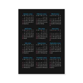2024 Calendar  Black SUNDAY Vertical