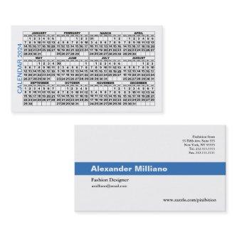 2024 Calendar Classic  Blue Stripe