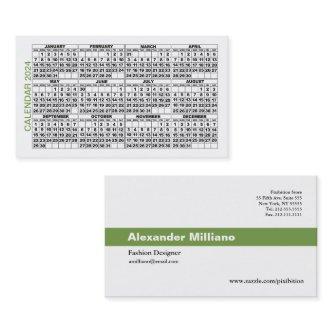 2024 Calendar Classic  Green Stripe