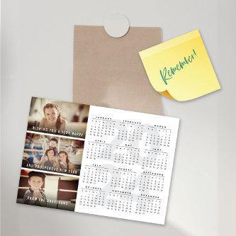 2024 Calendar Happy New Year Magnetic Photo Card